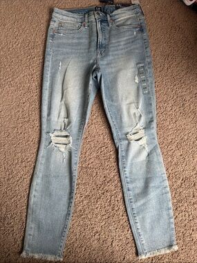 GAP Light Blue Distressed Skinny Jeans